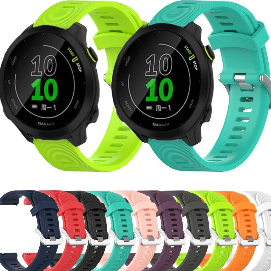 Dây Đeo silicone 20mm Cho garmin forerunner 55 158 245