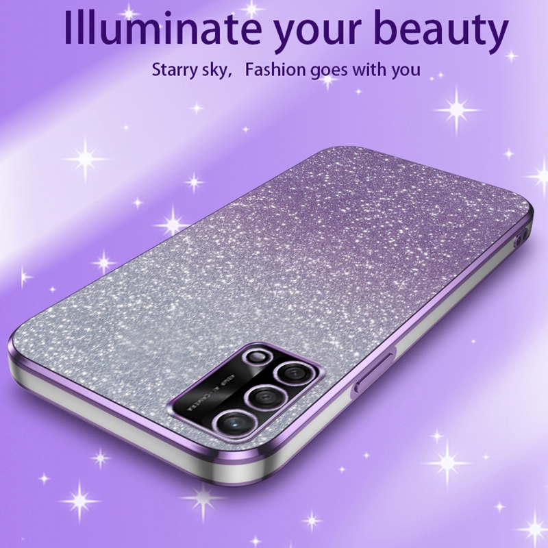 Ôp Điện Thoại Dẻo Trong Suốt Tráng Gương Lấp Lánh Sang Trọng Cho oppo a95 a55 a15 a15s a94 a74 a54 a93 a73 a53 a33 Ốp