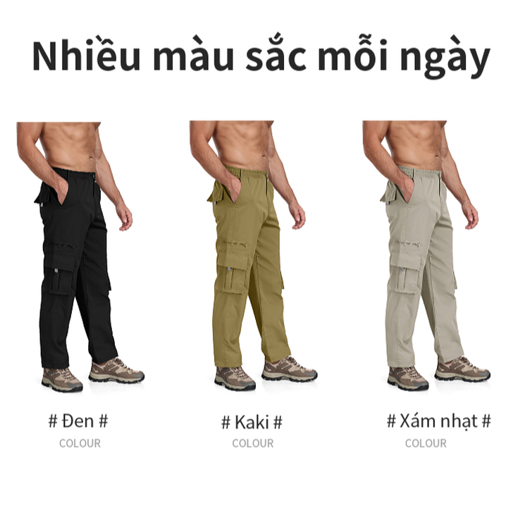 Quần Kaki Nam Jogger Dài Túi Hộp ốNg RộNg Cargo Pants Nam Thun Hiphop Đẹp