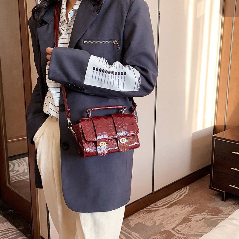 Túi Xách Đeo Vai Họa Tiết Da Cá Sấu Thời Trang Dành Cho Nữ