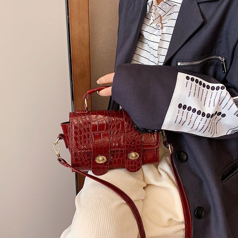 Túi Xách Đeo Vai Họa Tiết Da Cá Sấu Thời Trang Dành Cho Nữ