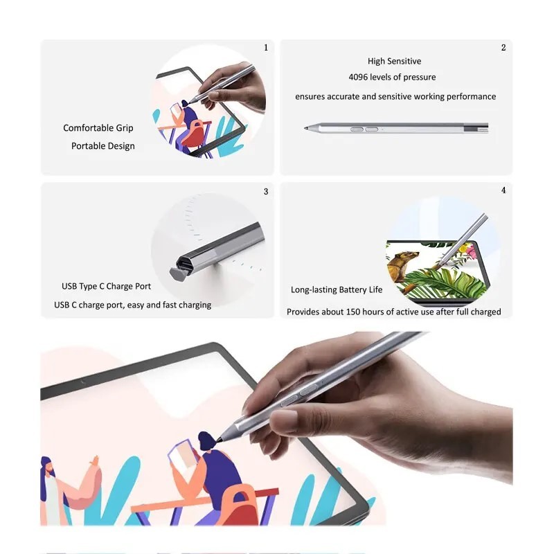 Bút cảm ứng Lenovo chính hãng cho Lenovo P11 Tab P11 Pro Xiaoxin Pad P11 Plus J607 Active Touch Pencil Bút chính xác 2