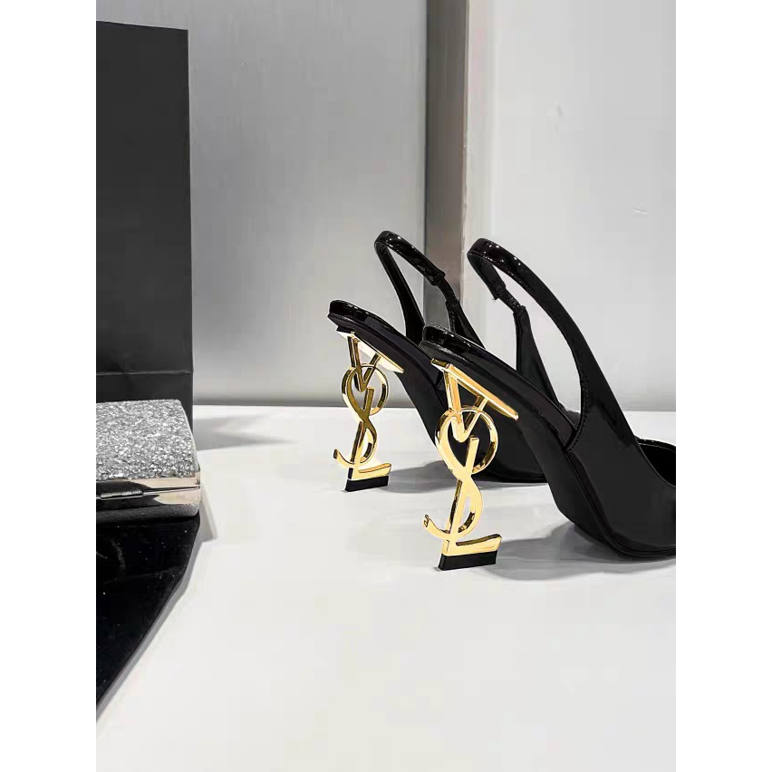 HUAHUA  Xăng đan Cao Gót Mũi Nhọn Màu Trơn Thời Trang Âu Mỹ