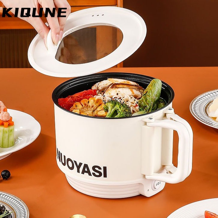 KIQUNE Ca Nấu Mì Nồi Lẩu Mini Đa Năng Siêu Tốc Dành Cho Sinh Viên Văn Phòng Gia Đình Siêu Tiện Lợiv IGN23A10ZJ