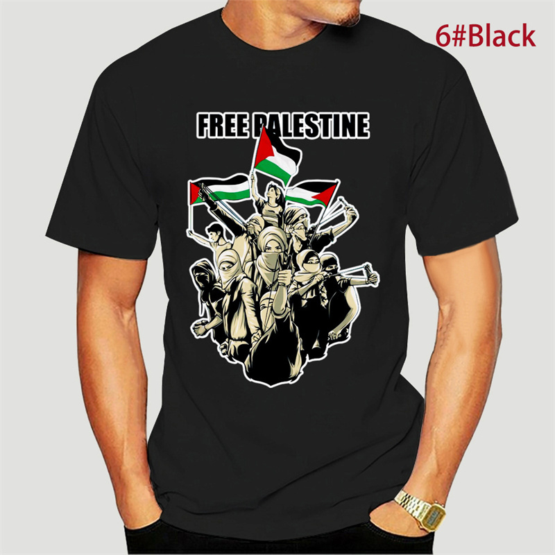 Áo Thun Paestine free palestine Ngắn Cổ Tròn An Toàn Cho Nam Và Nữ