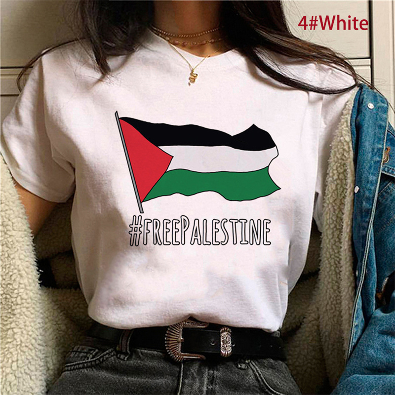 Áo Thun Paestine free palestine Ngắn Cổ Tròn An Toàn Cho Nam Và Nữ
