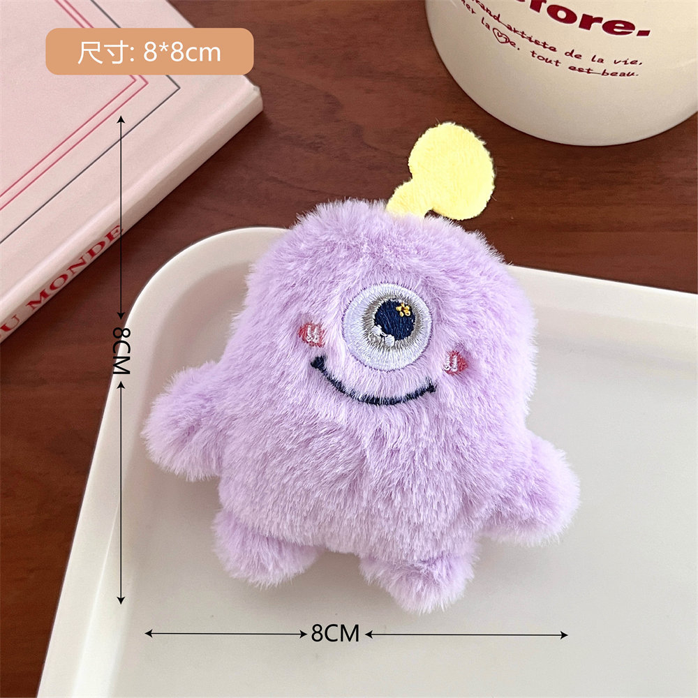 🌺🌺Trâm Cài Túi Ba Mắt Nhồi Bông Hình Búp Bê Quái Vật Nhỏ Dễ Thương Phong Cách one-Eye Giảm Giá