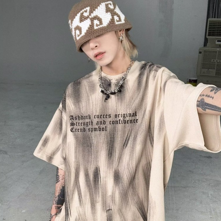 Áo Thun Tay Ngắn Dáng Rộng In Chữ graffiti Thời Trang Mùa Hè Cho Nam