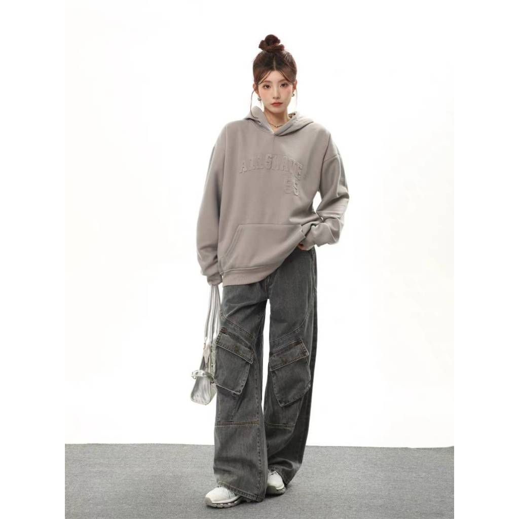 Áo khoác hoodie SOERVIMY WWY239372Q 42Z231017 thời trang Hàn Quốc độc đáo cho nữ