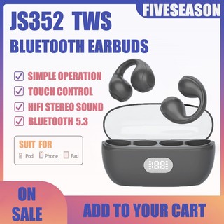 Mới tai nghe nhét tai js352 tws bluetooth 5.3 màn hình kỹ thuật số giảm tiếng ồn không dây