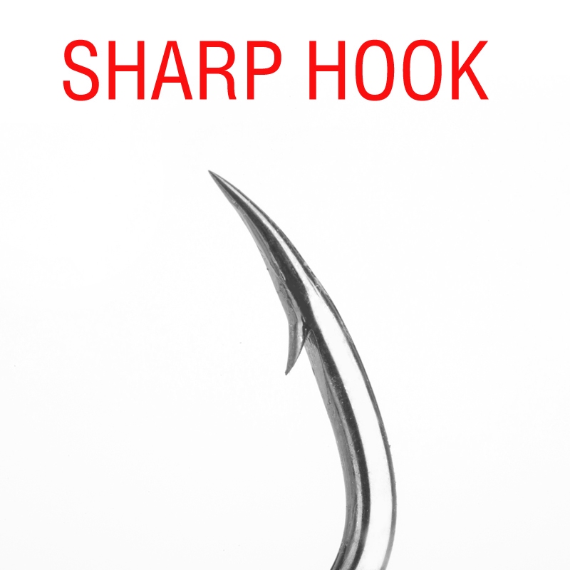 Mustad Set 10 Lưỡi Câu Cá Bằng Thép carbon Phát Sáng