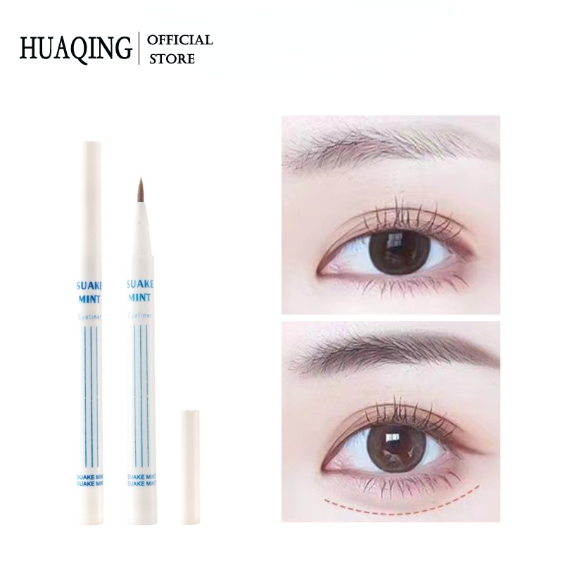 Bút kẻ mắt HUAQING màu nâu bạc hà lâu trôi chống thấm nước