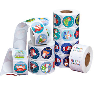 Cuộn 500 Sticker Dán Trang Trí Halloween / Giáng Sinh