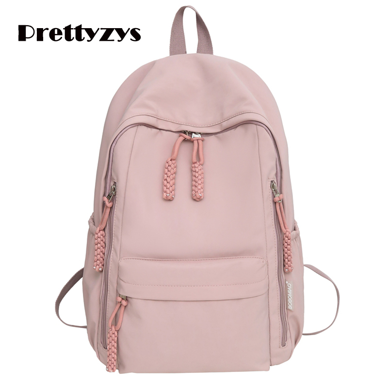 School Backpack Prettyzys 2023 Korean Large capacity Student 14 inch For Teenage Girl
