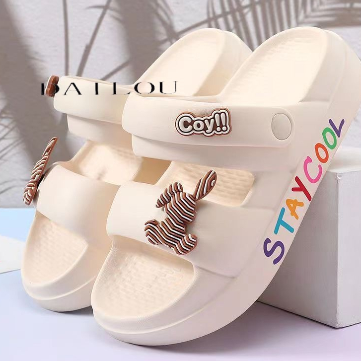 DAILOU  dép nữ dép sandal nữ 2023 hotsale Phối hợp dễ dàng Bảnh bao Độc đáo Thấm hút mồ hôi B98G23A003R 44Z231031
