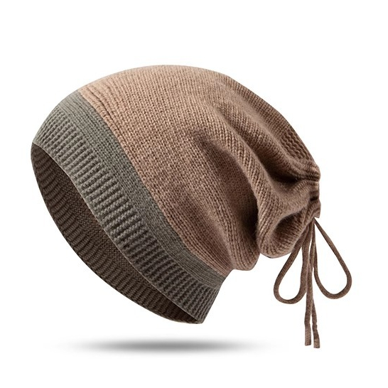 Mũ Len Trùm Đầu Màu Sắc Tương Phản Thời Trang Thu Đông Cho Nữ