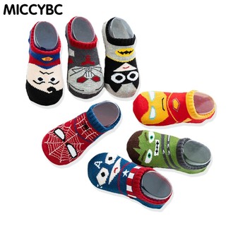 [MICCYBC]Vớ cotton thoáng khí in hình siêu anh hùng Marvel dành cho bé trai từ 1-9 tuổi