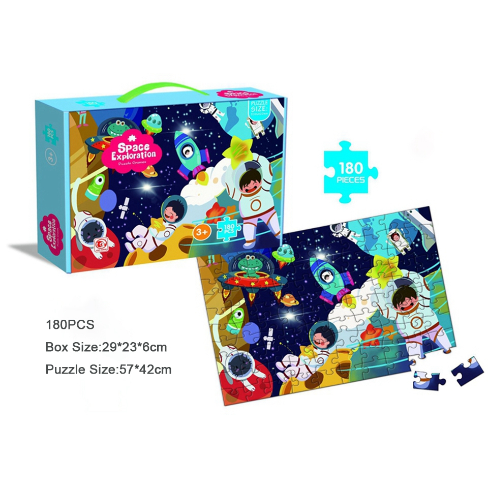 Bộ Xếp Hình 180 Mảnh Hình Khủng Long / Cây Cối / Động Vật Hoạt Hình Cho Bé