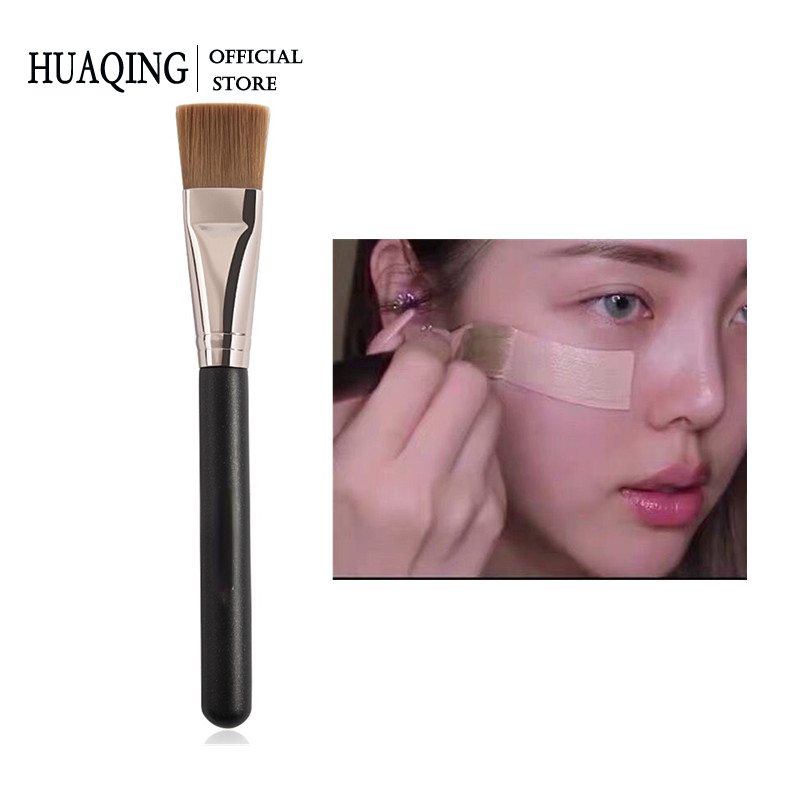  Cọ trang điểm nền HUAQING đầu phẳng lông mềm không làm tổn thương da mặt 