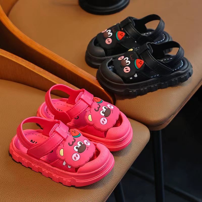 SUGE dép gấu dâu cho bé sandal cho bé gái Hàn Quốc