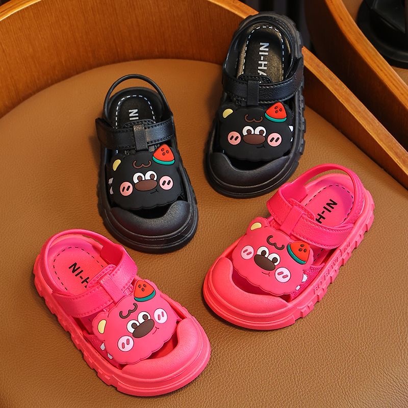 SUGE dép gấu dâu cho bé sandal cho bé gái Hàn Quốc