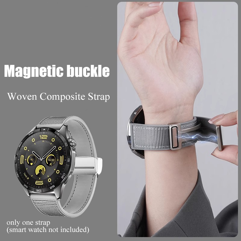 Dây Đeo Silicon nylon Có Khóa Nam Châm Cho Đồng Hồ Thông Minh huawei gt 4 3 2 2e pro gt4 gt3 gt2 46mm