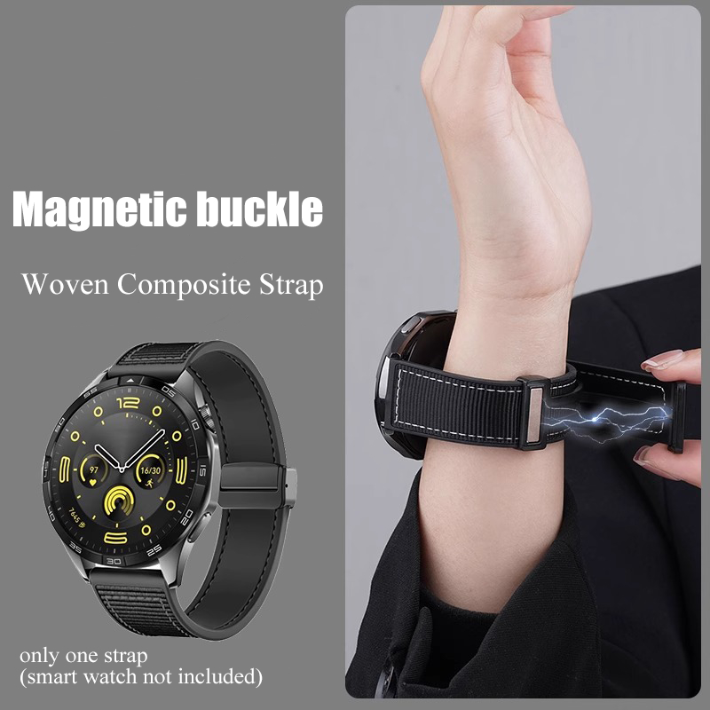 Dây Đeo Silicon nylon Có Khóa Nam Châm Cho Đồng Hồ Thông Minh huawei gt 4 3 2 2e pro gt4 gt3 gt2 46mm