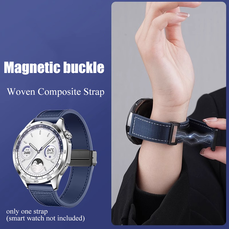 Dây Đeo Silicon nylon Có Khóa Nam Châm Cho Đồng Hồ Thông Minh huawei gt 4 3 2 2e pro gt4 gt3 gt2 46mm