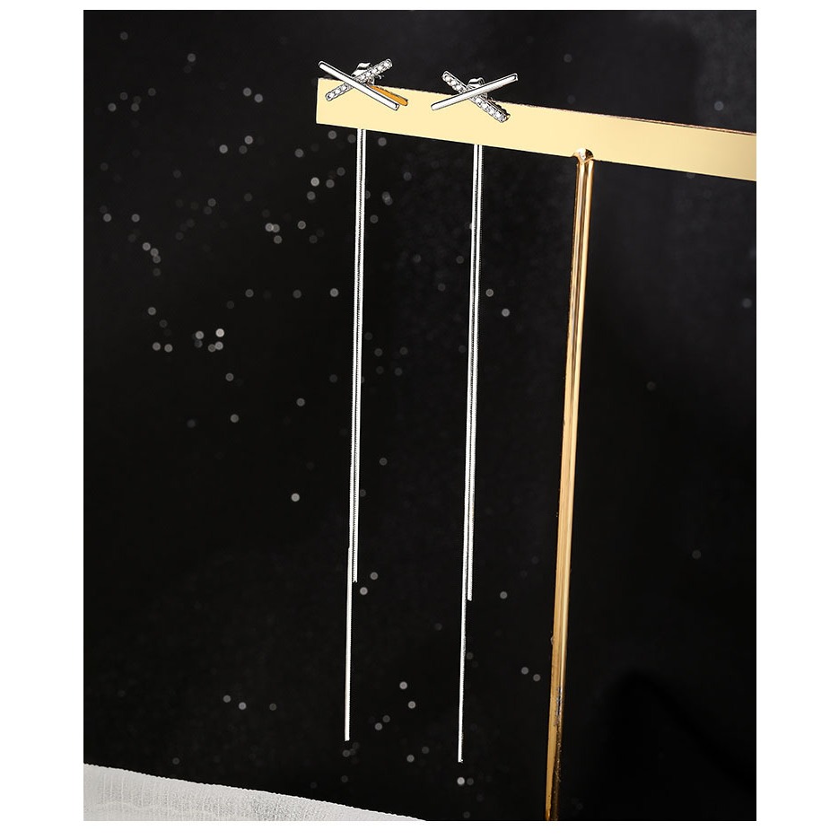 Khuyên Tai Tua Rua Dài Thiết Kế Thời Trang Cao Cấp Sang Trọng