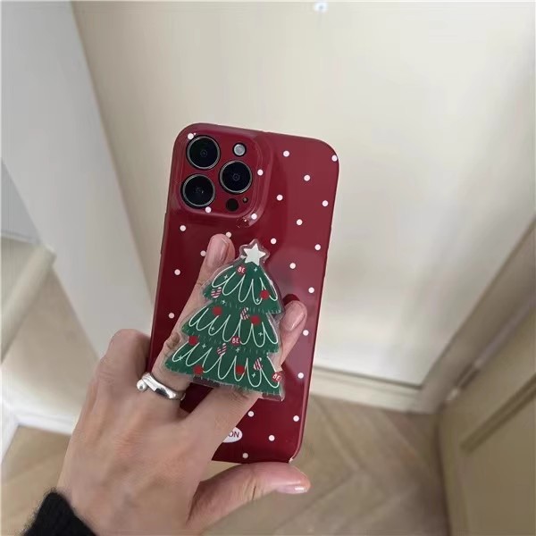Dễ Thương Giá Đỡ Điện Thoại Hình Cây Thông / Người Tuyết / Gấu / Bánh Mì Có Tay Cầm Cho iphone 15 14 13 pro max