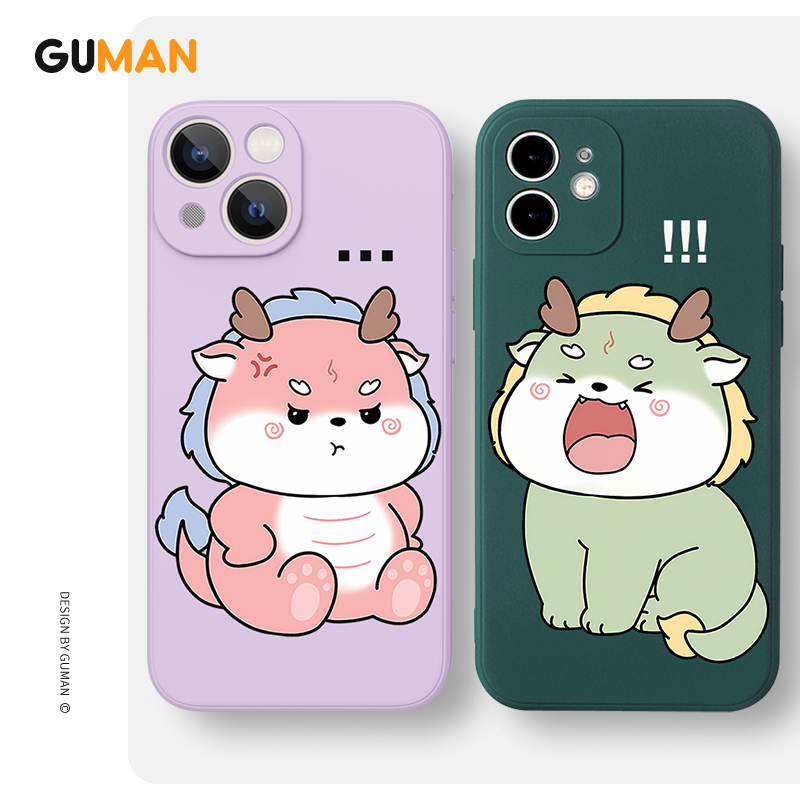 Ốp lưng GUMAN mềm ngộ nghĩnh cặp đôi dễ thương đẹp Cho iPhone 15 14 13 12 11 Pro Max SE 2020 X XR XS 8 7 ip 6S 6 Plus kute xyb2470