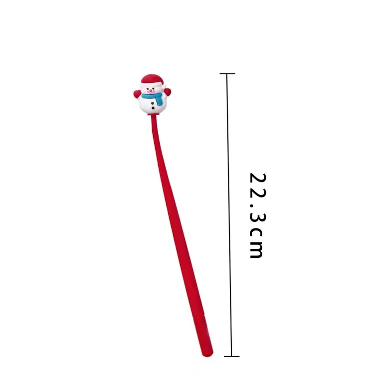 Bút chữ ký màu đen của sinh viên Văn phòng phẩm Giáng sinh món quà nhỏ Phim hoạt hình Giáng sinh Silicone Shaker Gel Pen