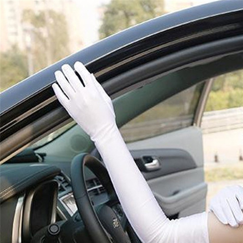 Găng Tay Dài Hở Ngón Chống Nắng Khi Lái Xe