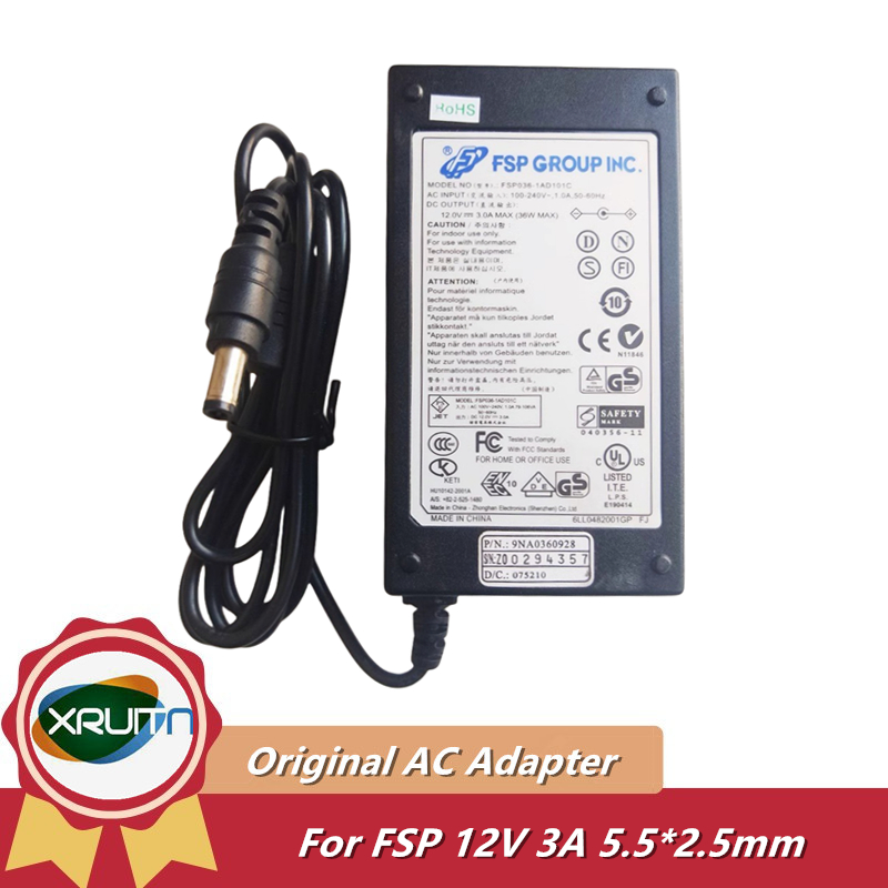 Chính Hãng FSP036-DHAN3 FSP 12V 3A 36W 5.5 * 2.5mm Bộ Sạc Cho Laptop Nguồn FSP036RHAN FSP036-RHAN2