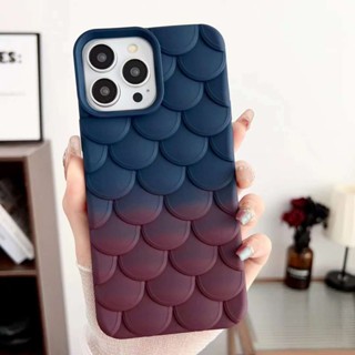 Ốp Điện Thoại In Hình Nàng Tiên Cá 3d Màu gradient Cho iphone x xr xsmax 11 12 13 14 15 pro max