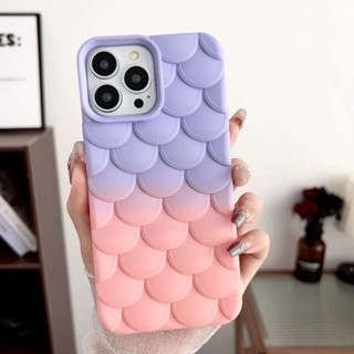 Ốp Điện Thoại In Hình Nàng Tiên Cá 3d Màu gradient Cho iphone x xr xsmax 11 12 13 14 15 pro max