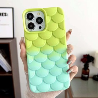 Ốp Điện Thoại In Hình Nàng Tiên Cá 3d Màu gradient Cho iphone x xr xsmax 11 12 13 14 15 pro max