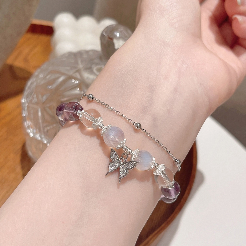 Vòng tay thời trang đầy màu sắc hạt hình trái tim dễ thương lắc tay phụ kiện thời trang