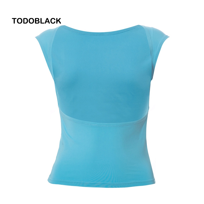 Áo thun croptop nữ TODOBLACK tay ngắn cắt xẻ ôm dáng hở lưng gợi cảm cơ bản nhiều cách mặc