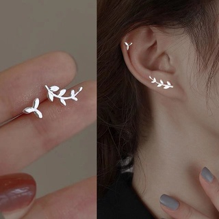 Bông Tai Mạ Bạc 925 Thiết Kế Đơn Giản Phong Cách Mới Cho Nữ