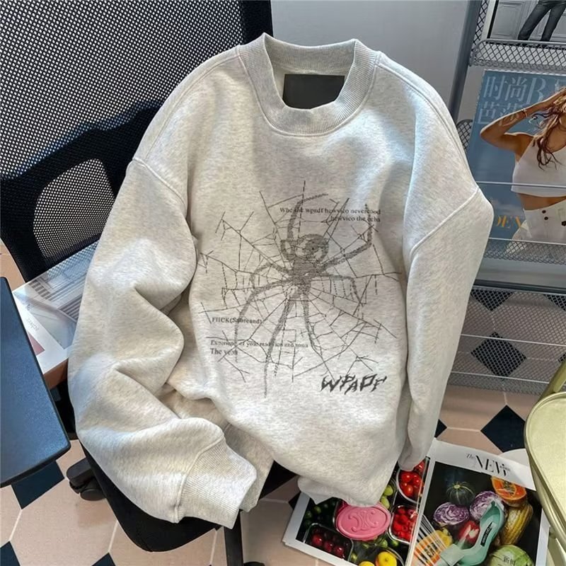 Áo sweater Tay Dài Cổ Tròn Dáng Rộng Giữ Ấm Thời Trang Cho Nam