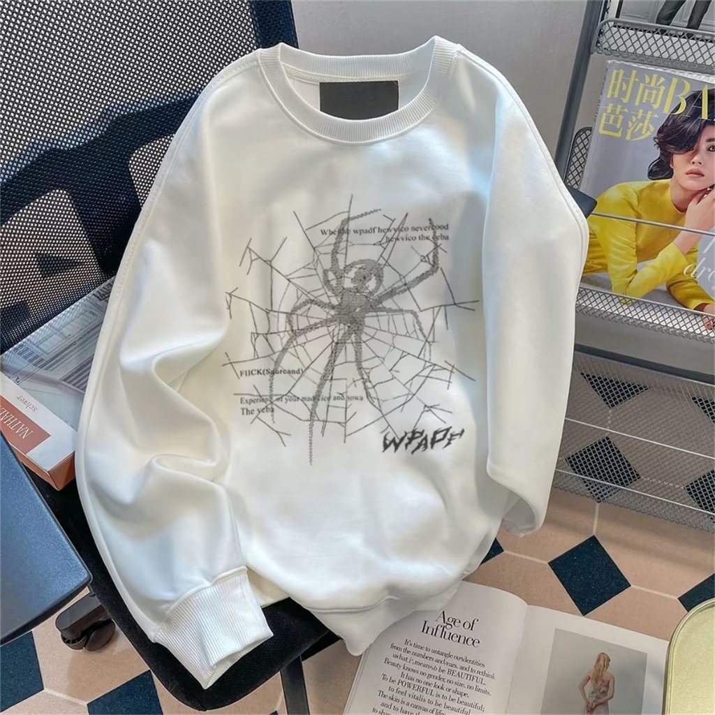 Áo sweater Tay Dài Cổ Tròn Dáng Rộng Giữ Ấm Thời Trang Cho Nam