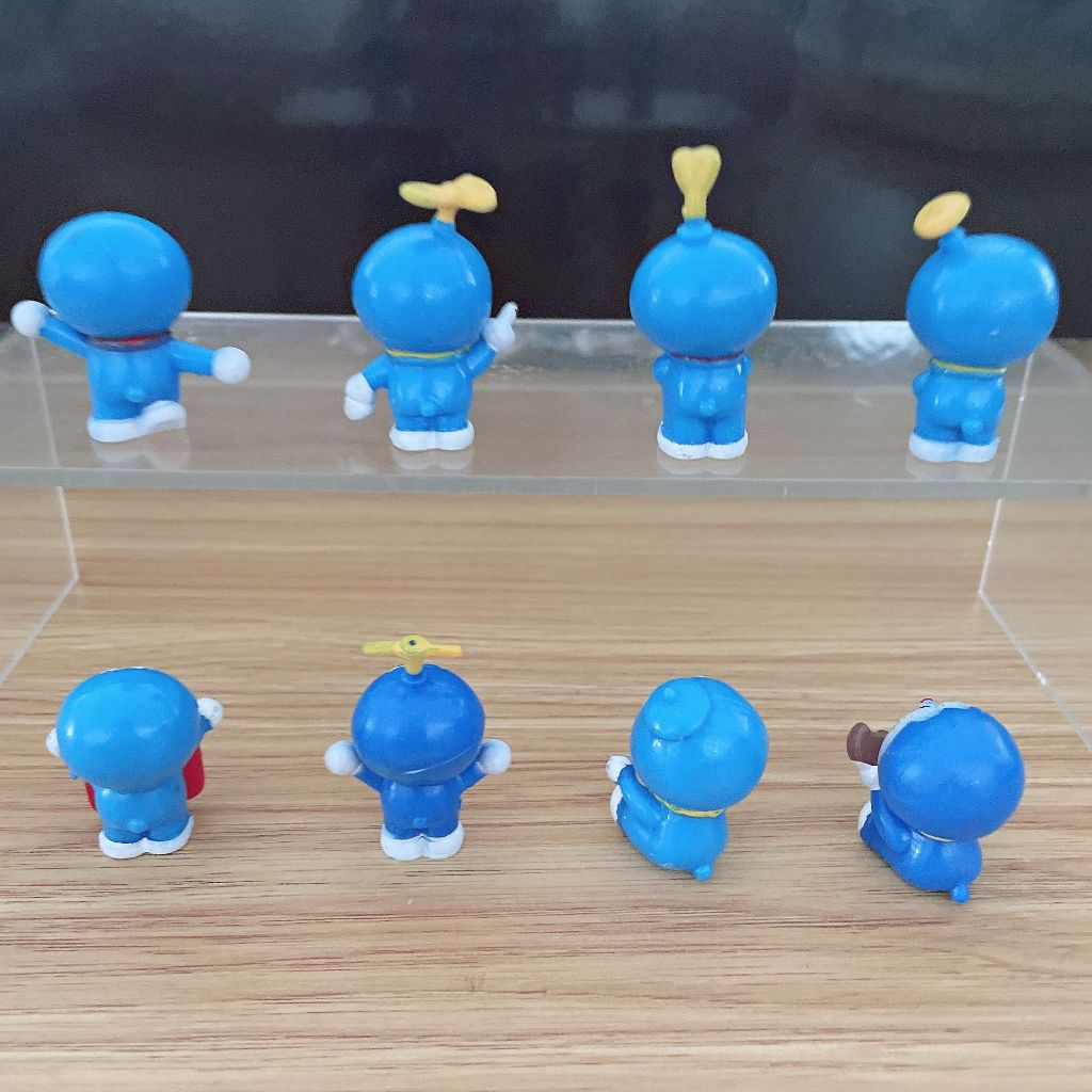 Set 8 Mô Hình Đồ Chơi Nhân Vật Hoạt Hình doraemon Bằng pvc 3.5cm