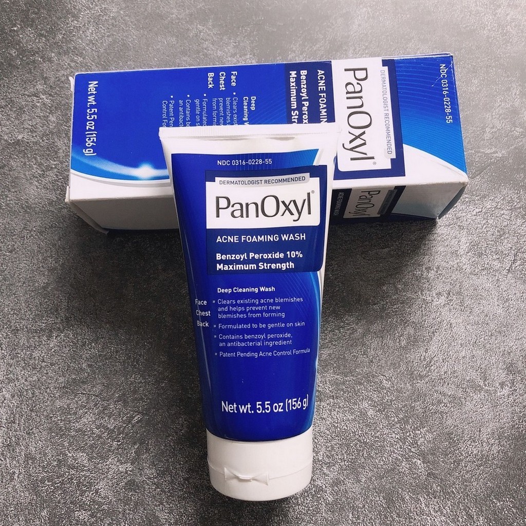 Panoxyl Sữa Rửa Mặt Tạo Bọt benzoyl peroxide 10% 156g