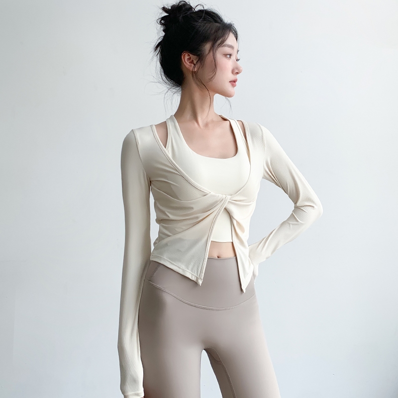 Fit.her Áo Thun Thể Thao Tay Dài Ôm Dáng Thời Trang Mùa Thu Cho Nữ