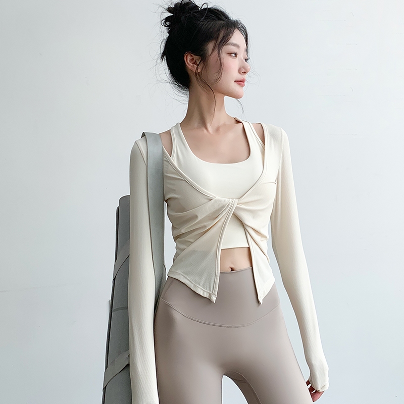Fit.her Áo Thun Thể Thao Tay Dài Ôm Dáng Thời Trang Mùa Thu Cho Nữ