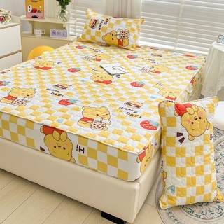Abraca Dabra trải giường dày Thoáng khí ga trải giường Cao cấp Giặt bảo vệ nệm bông Tấm trải giường chần gòn Trang bị tấm trải giường thích hợp cho nệm 12 màu Bốn kích thước m9 / 1m2 / 1m5 / 1m8
