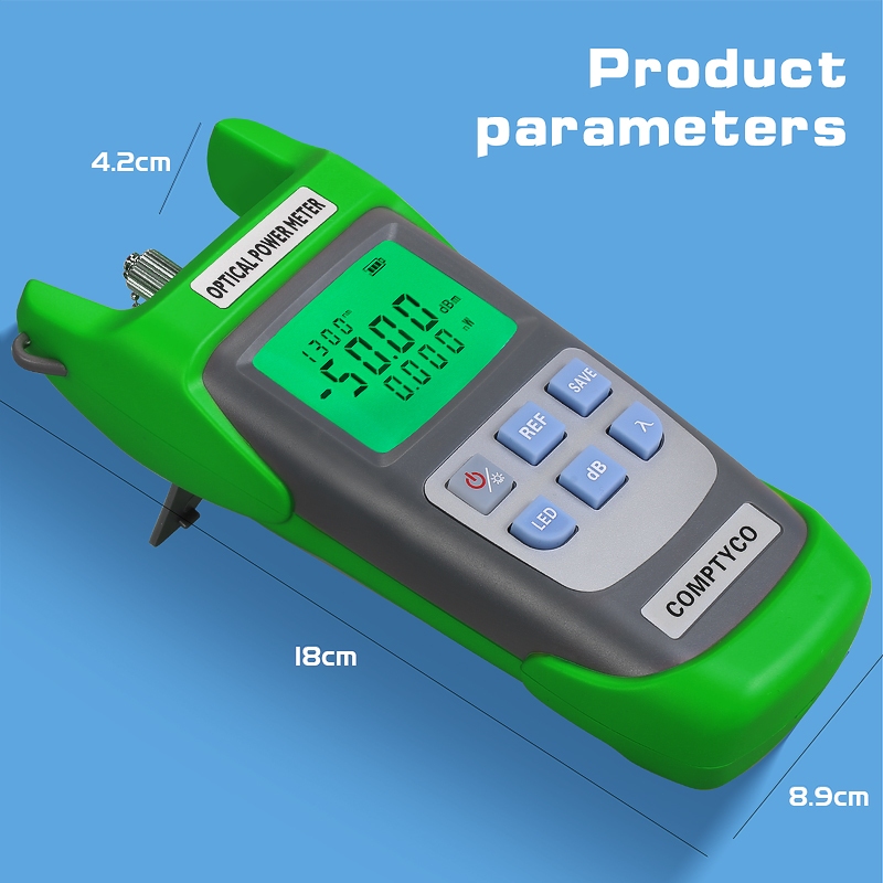 COMPTYCO Green AUA-G510A Máy đo công suất quang -50+~26dbm Máy kiểm tra sợi quang OPM 3 trong 1 Giao diện SC/FC/ST