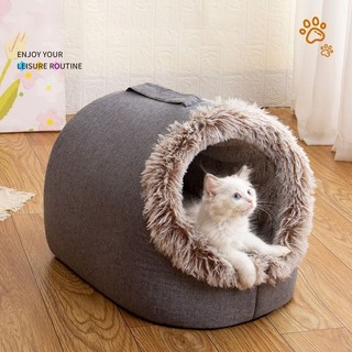 Chuồng mèo mùa đông nhà cho chó teddy nhà cho chó con nhà cho mèo cưng tổ ngủ ấm áp sáng tạo cho thú cưng