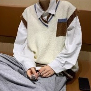 Áo sweater Cổ Chữ v Dáng Rộng Phong Cách Nhật Bản Thời Trang Mùa Thu Mới Cho Nam